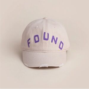 NWOT Anthropologie Found Ivory Felt Patch Cap